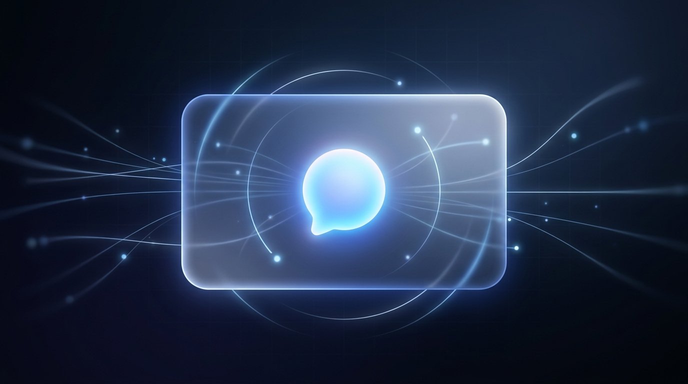 Abstract illustration representing an AI chat assistant interface