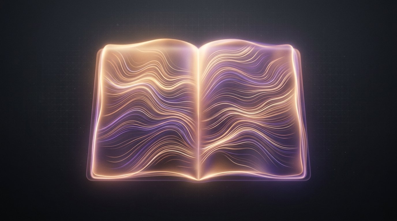 Abstract illustration representing an AI assistant focused on writing and reasoning
