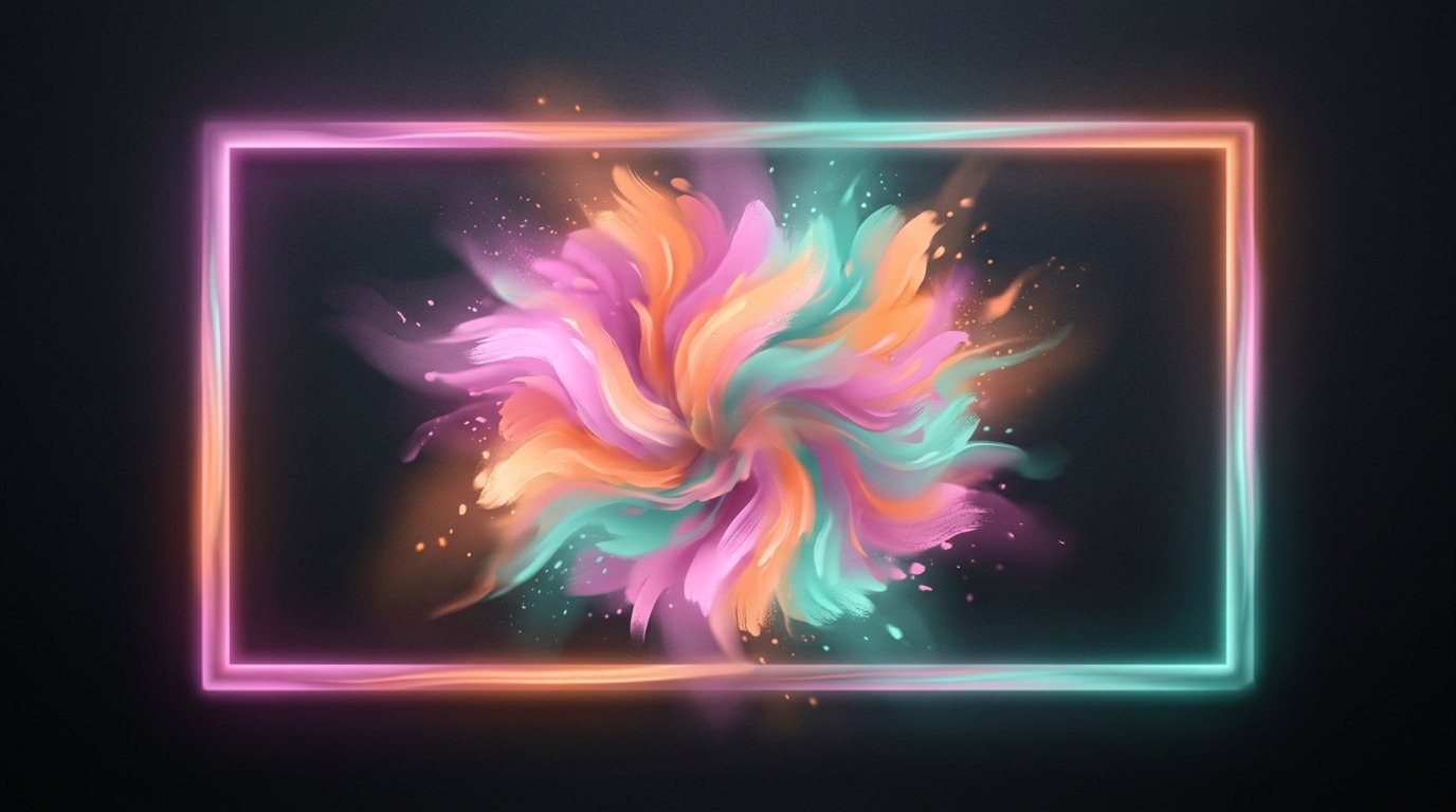 Abstract illustration representing AI image generation