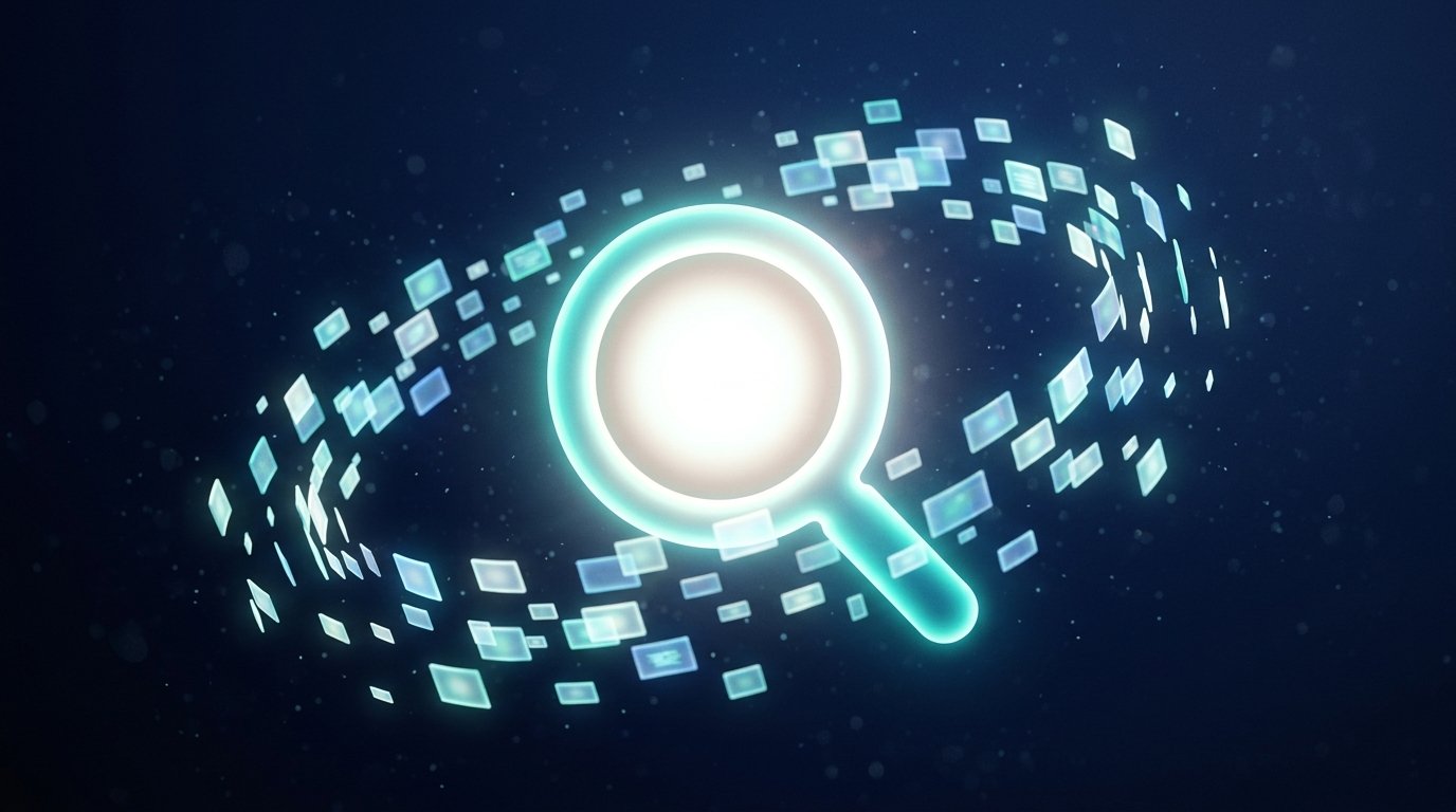 Abstract illustration representing AI-powered research with citations